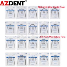 AZDENT Ortodonzia Dentale Super Elastico NITI Arco Filo Rotondo Forma Ovoidale/Natura