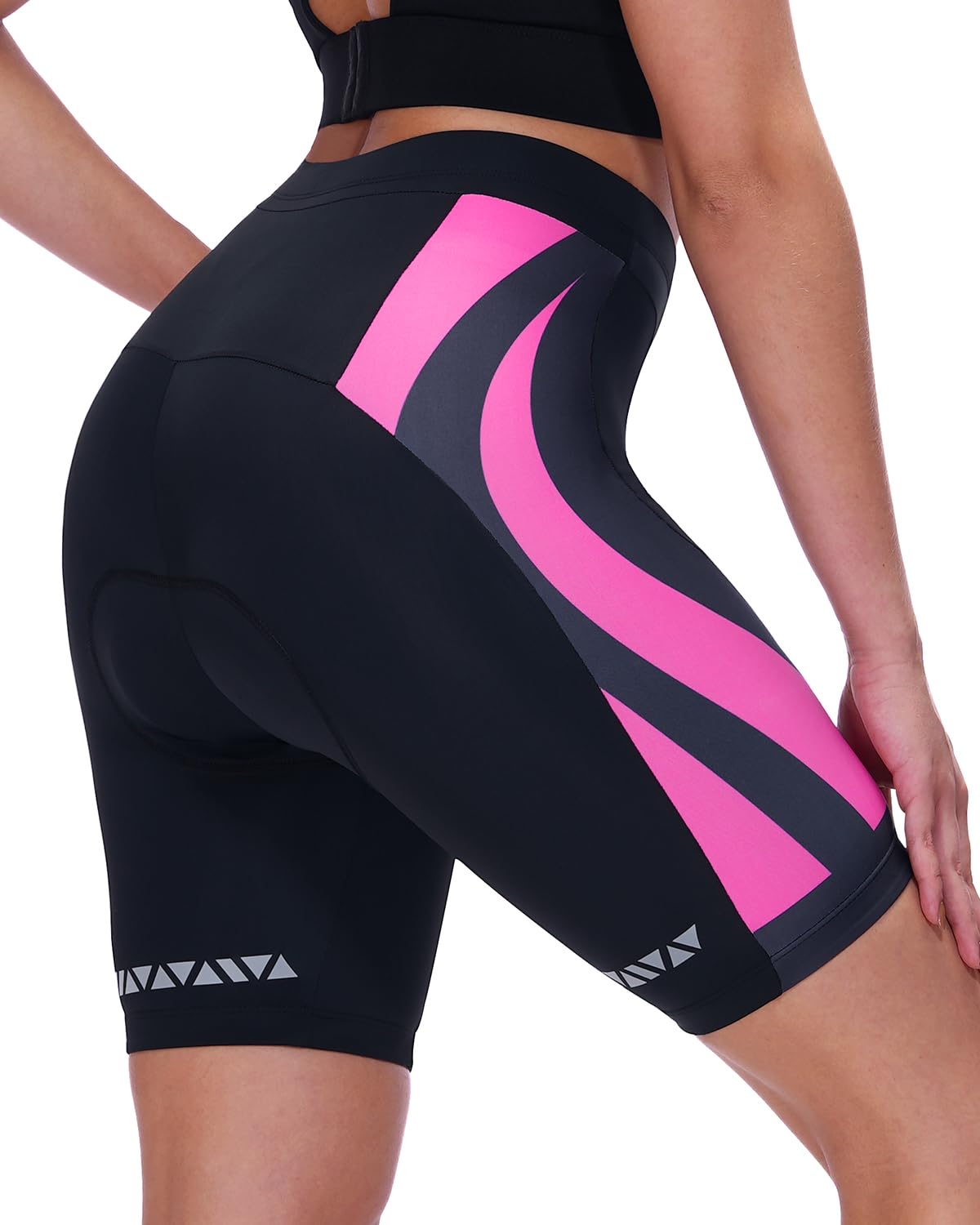 Sportneer Pantaloncini da Ciclismo da Donna, Imbottiti, ad Asciugatura Rapida, Elasticizzati, con Imbottitura 4D, Pantaloncini Sportivi Corti da Donna, con Imbottitura più Ampia e…