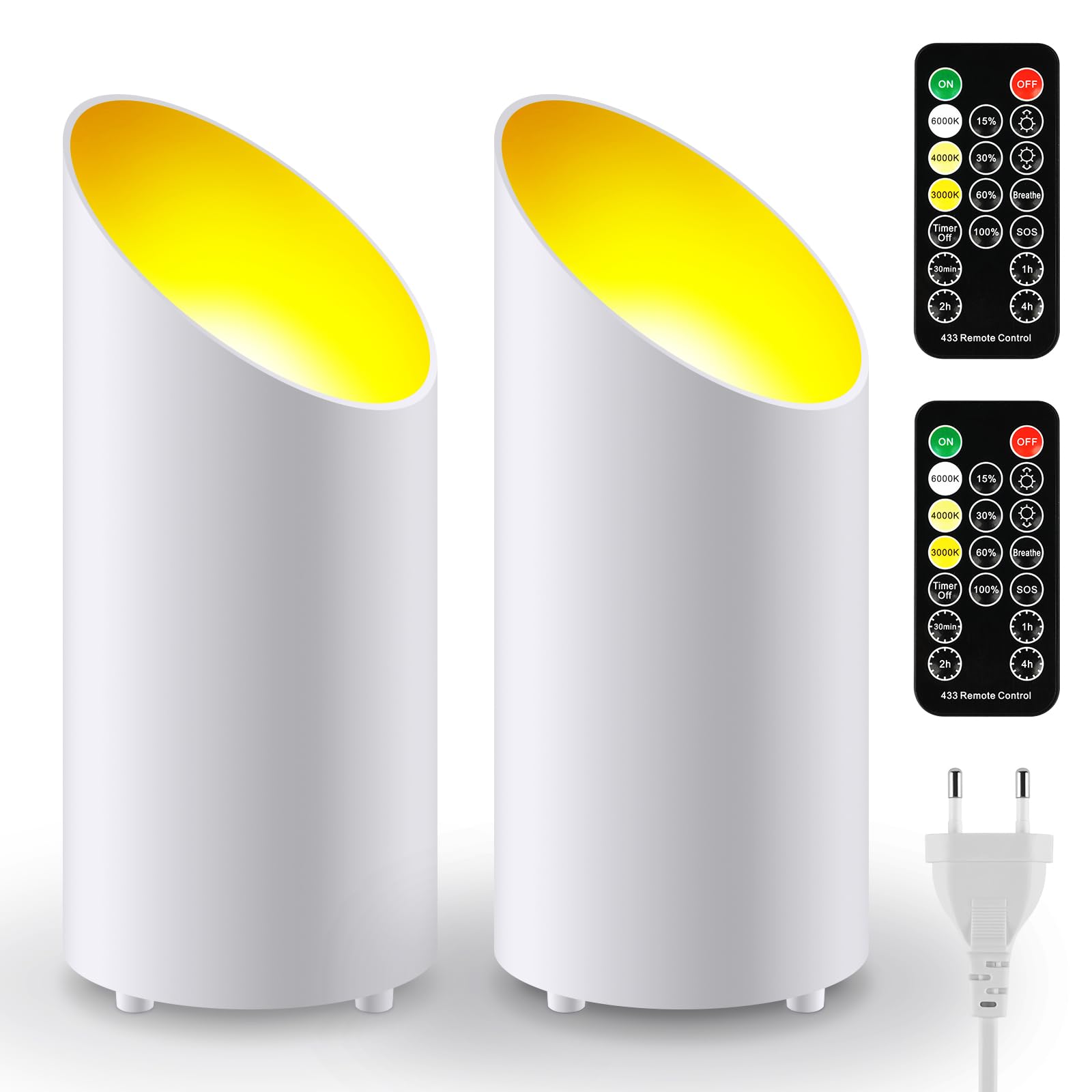 Adiwo Faretto LED da Pavimento, 2 PCS Luci da Terra a LED, Dimmerabile, per Illuminazione d'Accento (Bianco)