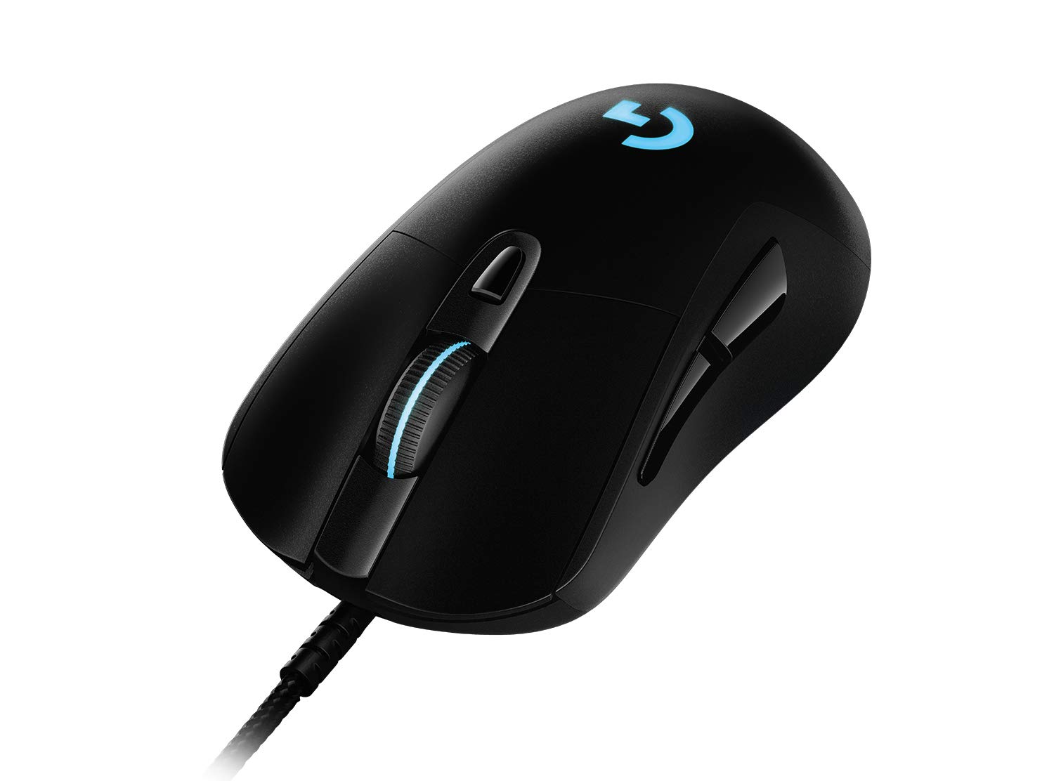 Logitech G403 Mouse Gaming | Sensore HERO 25K, LIGHTSYNC RGB, 87g+10g, Cavo Intrecciato, 25.600 DPI, Impugnature Laterali Gomma, PC/Mac - Nero