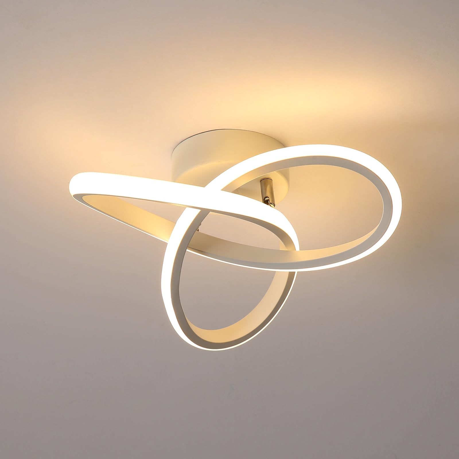 Comely Plafoniera LED Soffitto, 22W 2500LM LED Lampada da Soffitto 3000K | Creativo Forma di Fiore Illuminazione a Soffitto per Soggiorno Camera da Letto Sala Cucina Corridoio