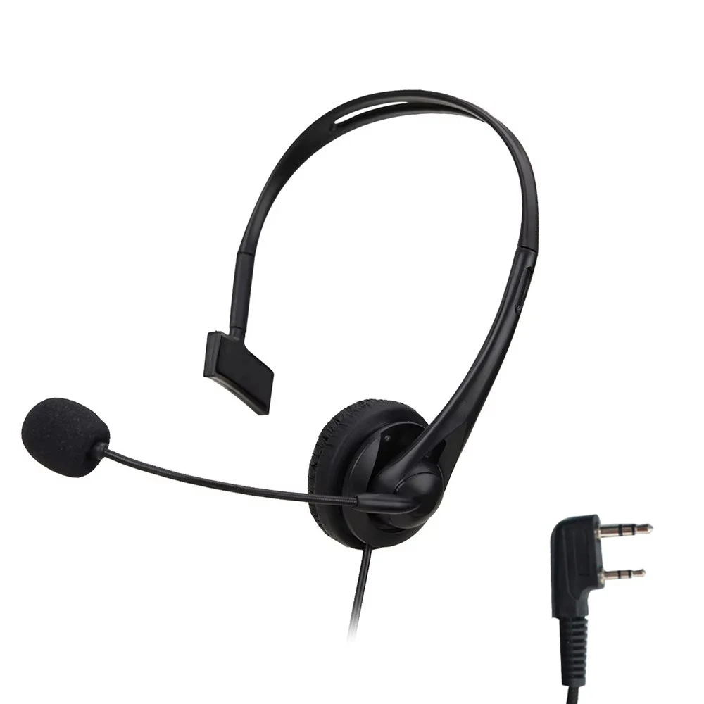 Accessori per walkie-talkie a 2 pin Auricolare con microfono PTT per BaoFeng UV-5R UV-82 HPGT-3TP BF-888S BF-F8 PX-888K TYT