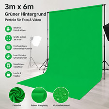 Sfondo fotografico 300 x 600 cm - tela green screen - pieghevole - tecnica telescopica