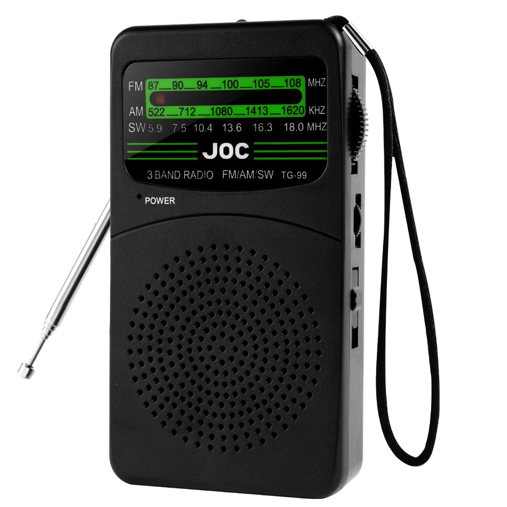 OSDUE Radio Portatile FM/AM,Radiolina Portatile Piccola con Eccellente Ricezione,Radiolina Tascabile Supporta Batterie Sostituibili (AA),Comoda Clip a Moschettone,per Camminare,Co…