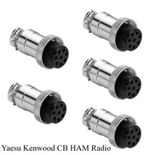 5PZ Connettore Microfono Rotondo 8Pin per Radio Yaesu Kenwood CB HAM NUOVO