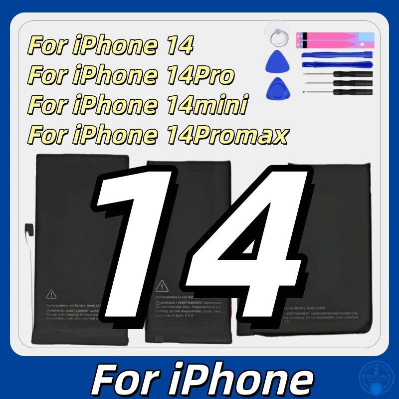 Batteria di Ricambio di Alta Qualità Nuova di Zecca con Strumenti per iPhone 14/14Pro/14PM 15/15Pro/15PM 16/16Pro/16PM Li-Po Parti di Ricambio+Strumenti