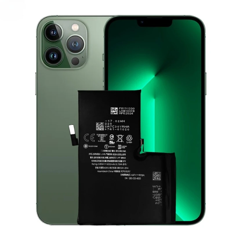 Batteria di Ricambio per iPhone 13 Pro Max, Senza Errori Pop-up, Salute della Batteria al 100%, Alta Qualità, Celle di Grado A con Strumenti di Montaggio