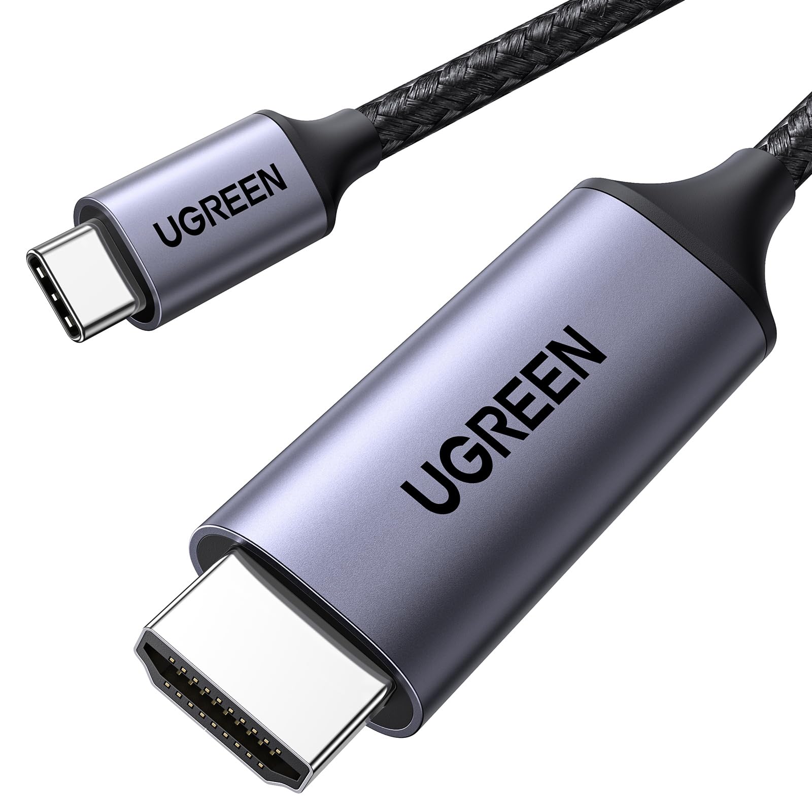 UGREEN Cavo USB C a HDMI 4K@60Hz UHD Tipo C 3.0 HDMI Unidirezionale 2M | Compatible con iPhone 17 Pro Max Air Mac mini M4/M4 Pro Air MacBook M4 Pro Max iPad Pro Air Galaxy S25