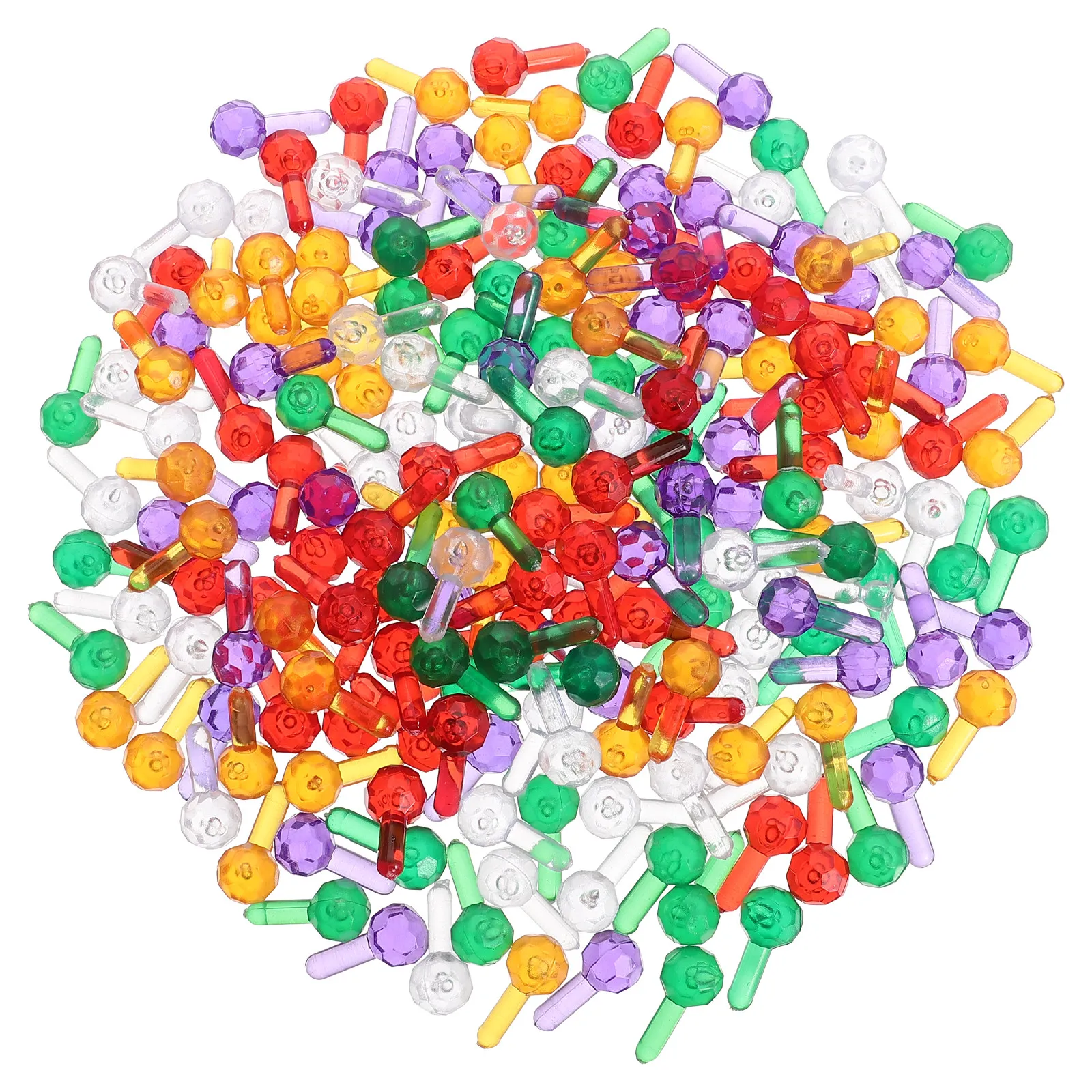 200 Pezzi di Lampadine di Ricambio Natalizie in Plastica, Rotonde e Sfaccettate, Multicolore, per Albero di Natale, Luci in Ceramica per Albero da Interno
