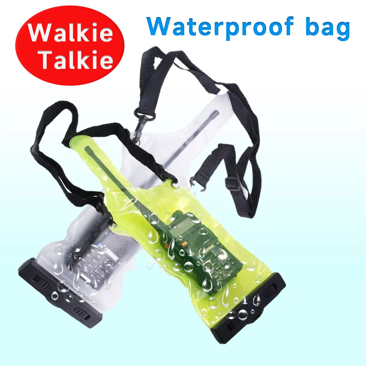 ABBREE Walkie Talkie Custodia impermeabile Custodia IP67 per Baofeng UV-5R BF-888S UV-13 UV-21 Quansheng Radio bidirezionale