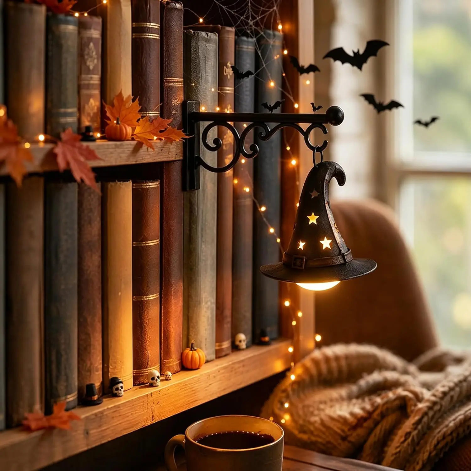 Lampada da Libreria, Lanterna da Biblioteca, Luce per Libreria, Mini Lampada da Scaffale, Lampada per Angolo Lettura, Decorazione per Angolo Lettura Domestico