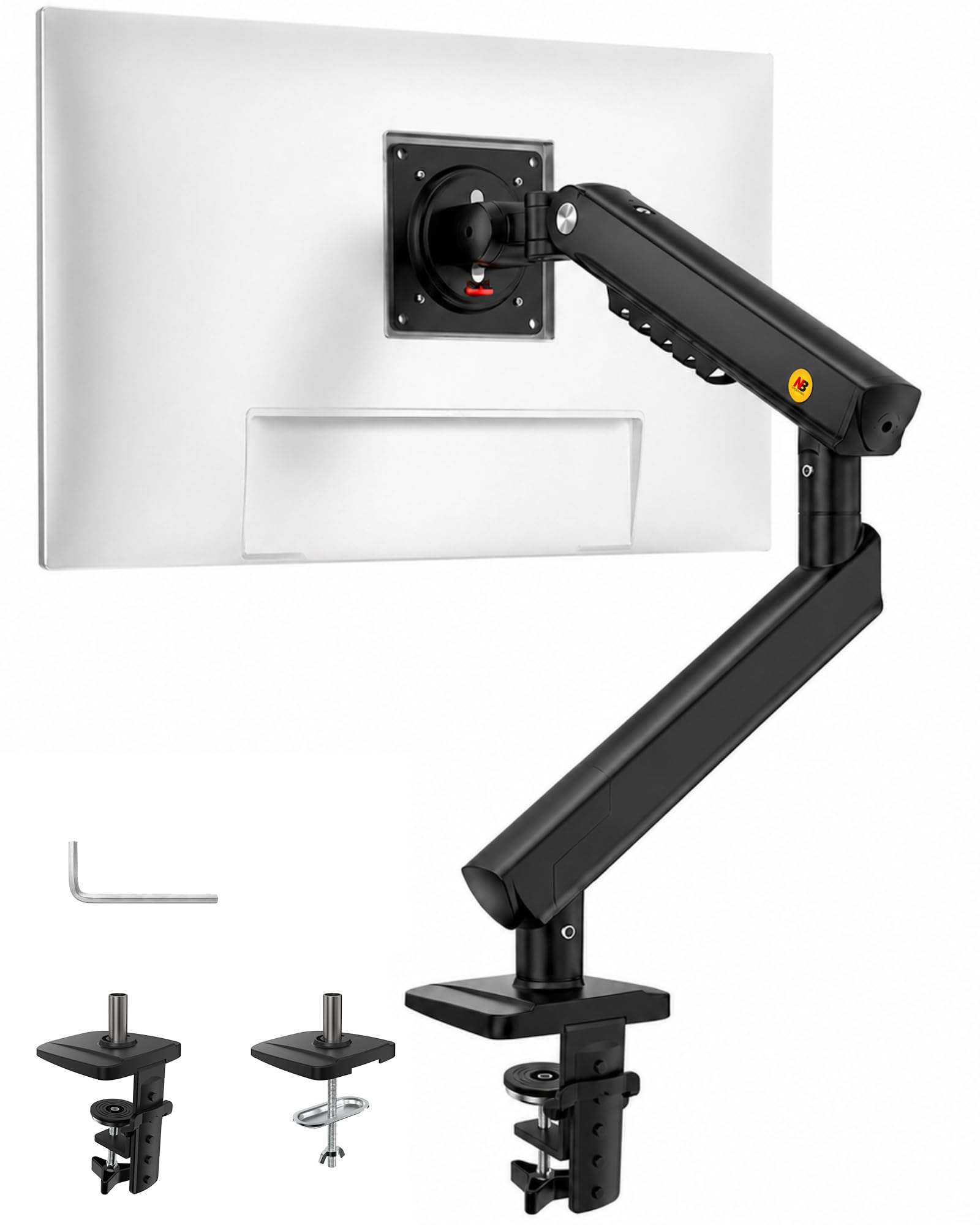 NB Ergonomic Supporto per Monitor da 17 a 32 Pollici, Carico fino a 9 kg | Montaggio Monitor, Braccio per Monitor con Molla Meccanica, Installazione Rapida del Pannello, VESA 75 e…