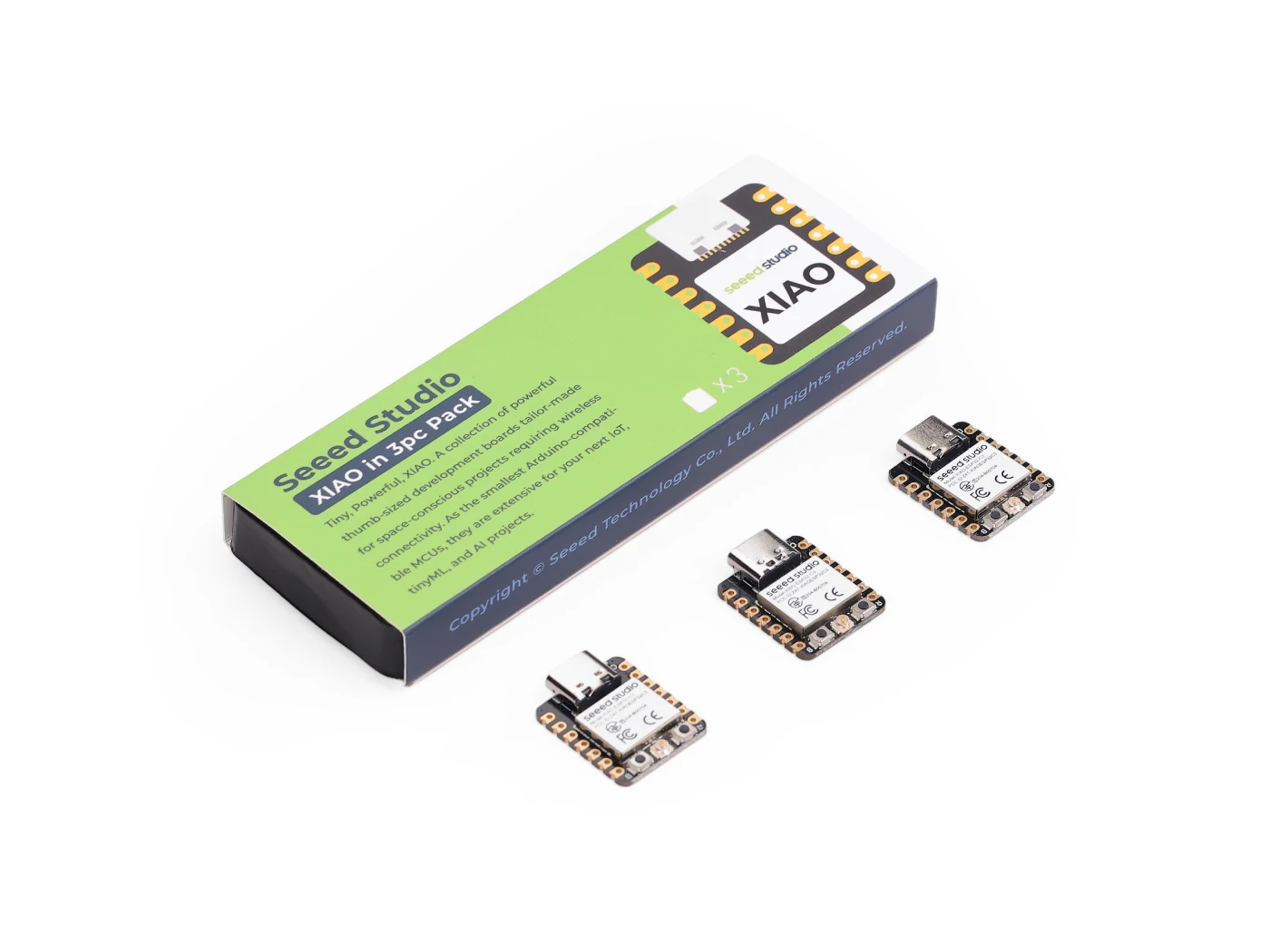 Confezione da 3 pezzi XIAO ESP32C3 Mini scheda di sviluppo ESP32 C3 Modulo Dev WiFi BlE5.0 RISC-V per Arduino IDE, MicroPython, CircuitPython