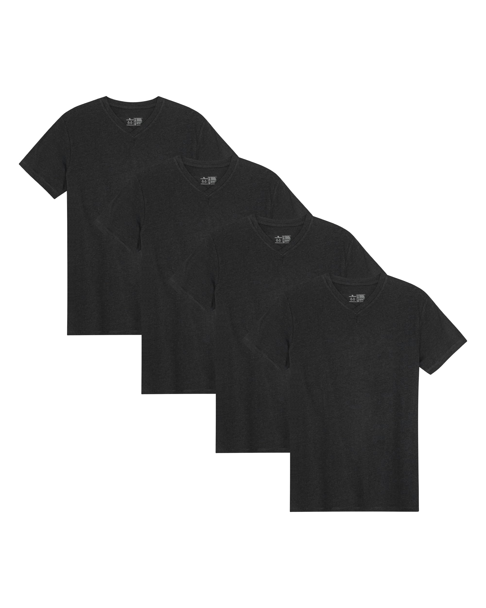 DANISH ENDURANCE T-Shirt Uomo Cotone, Scollo a V, Pacco da 1,2 o 4 | T-shirt uomo in cotone e modal, morbida e traspirante, senza etichetta, per uso quotidiano e sport leggero