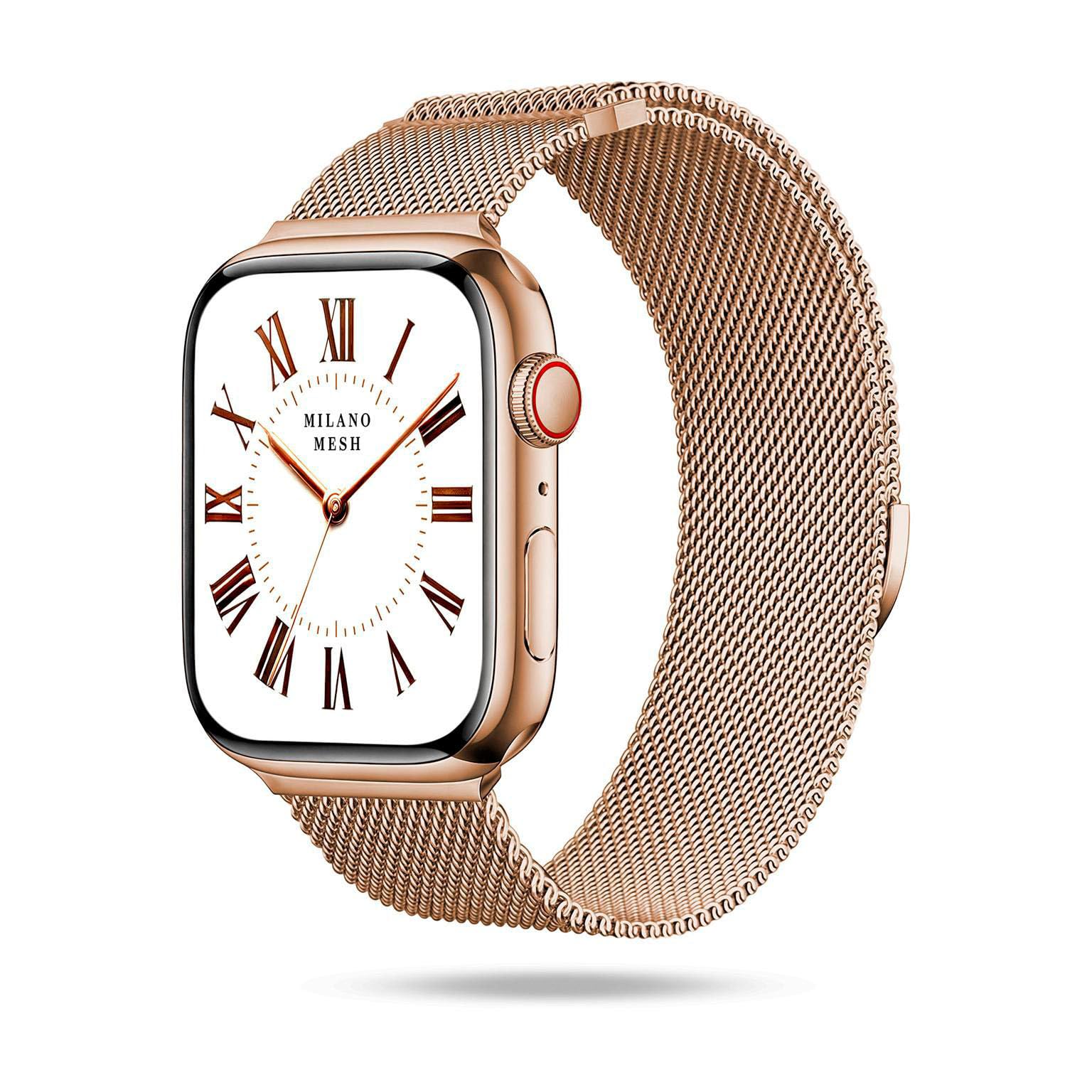 ONEFLOW Milano Mesh compatibile con Apple Watch Milanese, cinturino in metallo, elegante cinturino in acciaio inox, magnetico, iWatch bracciali in metallo da donna