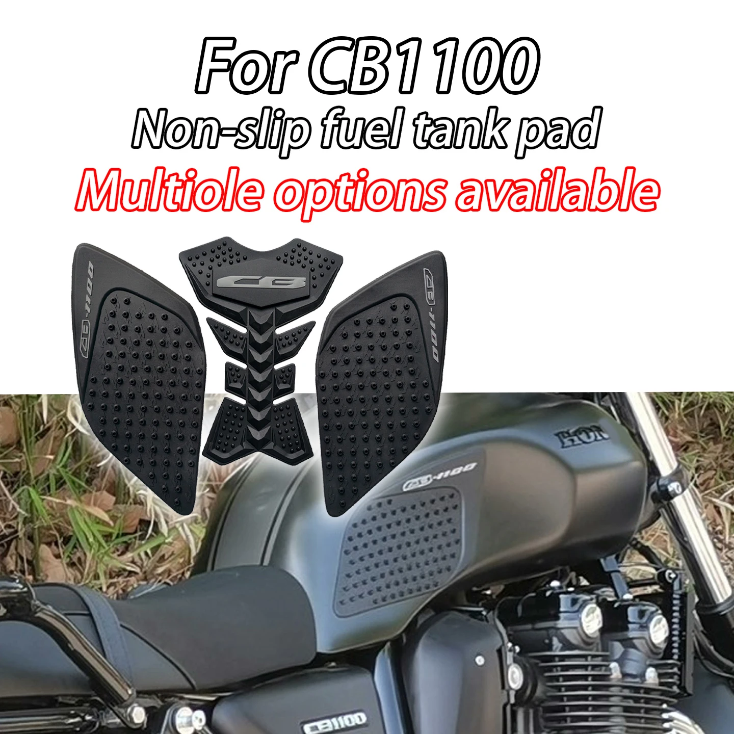 Adesivo Antiscivolo Laterale per Moto Honda CB1100 CB1100RS CB1100EX, Pad in Gomma per Serbatoio e Ginocchia, Pad di Trazione per Serbatoio Carburante