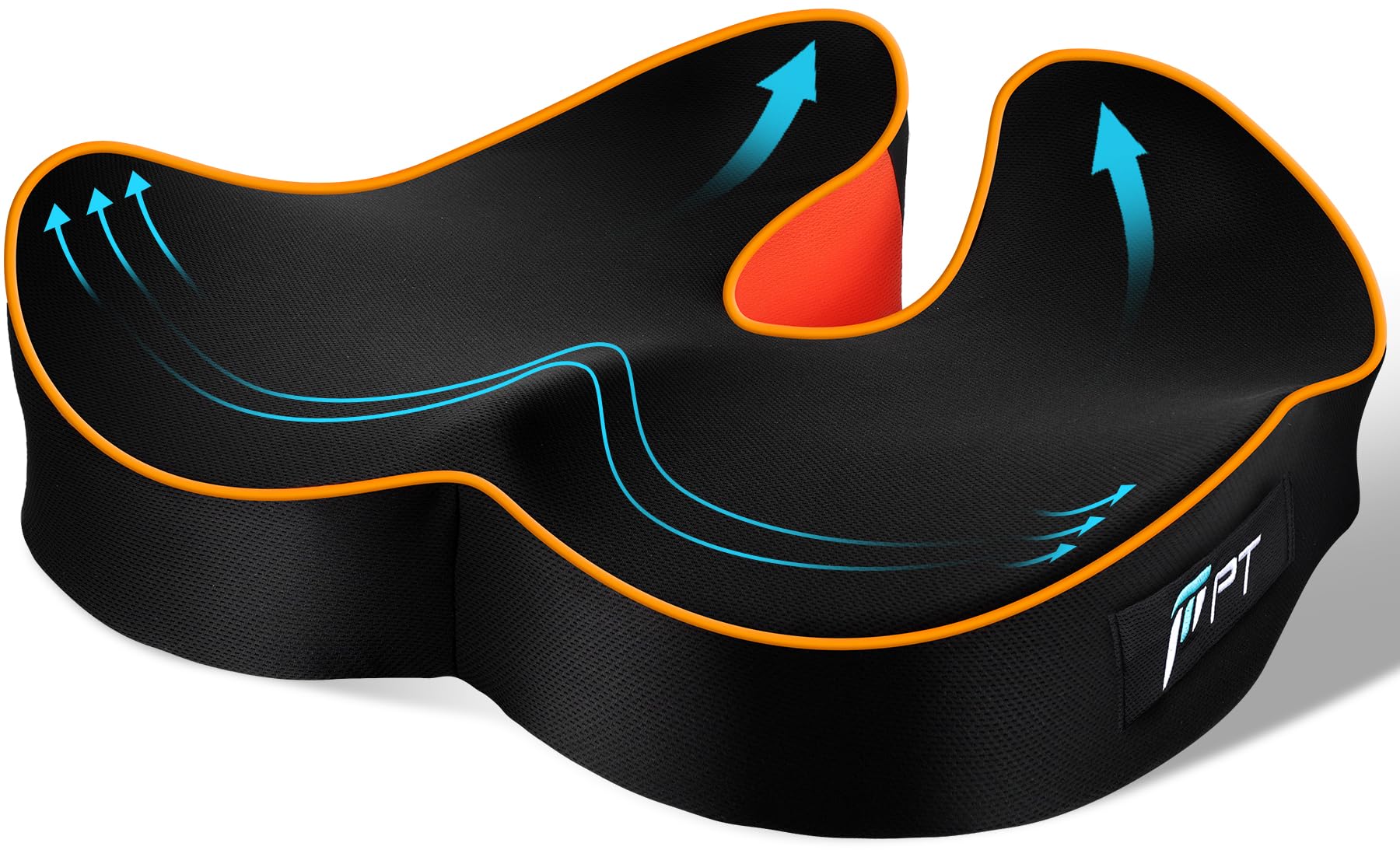 POOTACK Cuscino Sedia Ufficio – Memory Foam per Auto e Scrivania | Supporto Comfort con base Antiscivolo e Rivestimento Traspirante per Sedia a Rotelle, Gaming e uso Stagionale Pr…