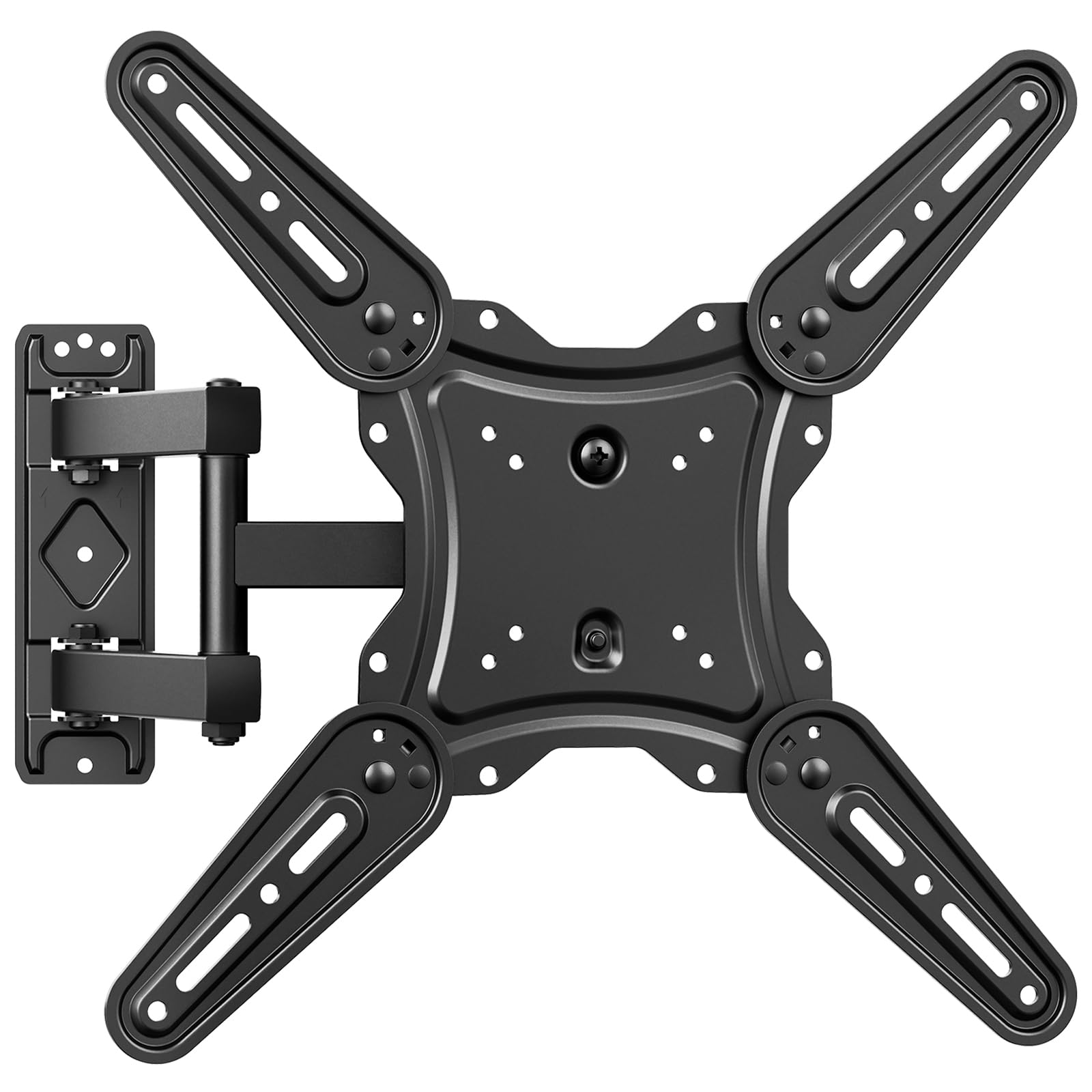 GRIFEMA GB1010 Supporto TV Parete per 26-65", Staffa TV Fino a 35 kg | Supporto TV a Muro Girevole ed Estendibile, Universale Braccio Porta TV, VESA Max 400x400 mm, Nero