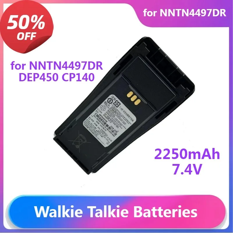 Batterie Walkie Talkie NNTN4497DR per Walkie Talkie DEP450 CP140 CP040 CP200 CP380 GP3188 GP3688 2250mAh/2600mAh Tipo-c