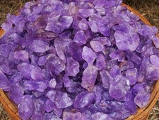 Lotto 1000 carati di ametista naturale grezza non ricercata + una pietra preziosa sfaccettata OMAGGIO