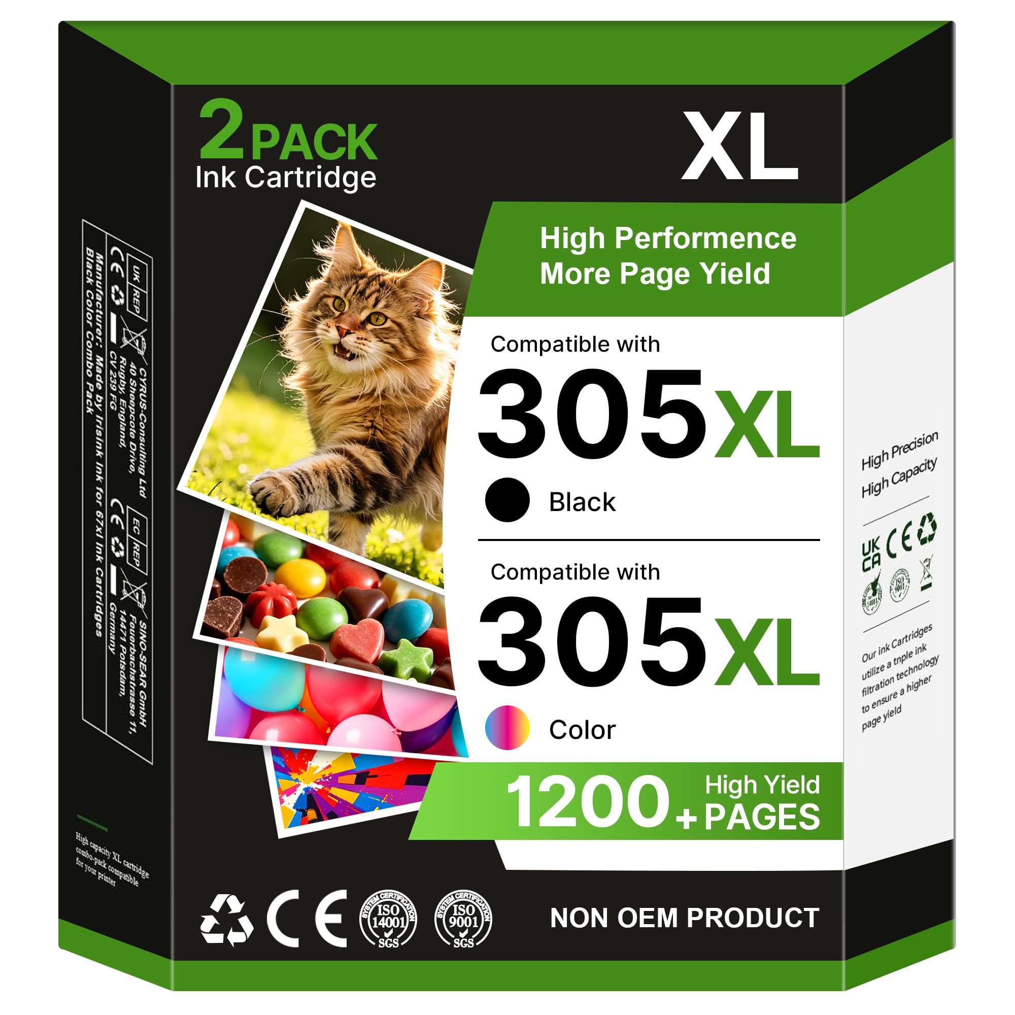 305 XL 305XL Compatibile con Cartucce HP 305 Nero e Colore per HP 305 XL per HP DeskJet 2820e 2720e 2720 2710e 2710 2821e per Envy 6020E 6022 6030 6030E per Envy Plus 6430e 6420e…