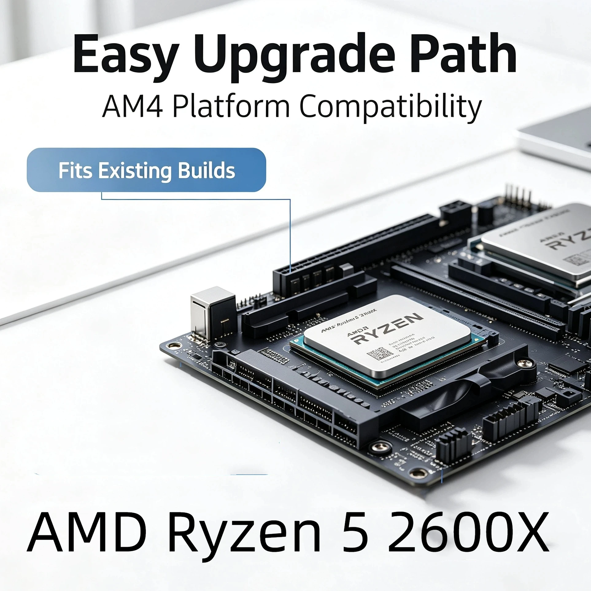 Processore Desktop Zen+ 12nm AMD R5 2600X 6C12T 3.6GHz TDP95 Compatibile con Schede Madri B450 X470