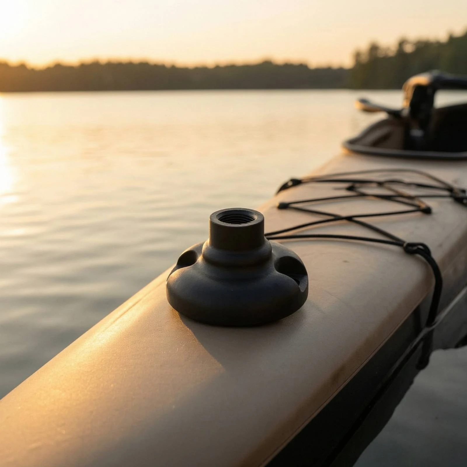 Base per tendalino con attacco filettato, elegante base di montaggio per tendalino kayak, hardware resistente alle intemperie per kayakisti