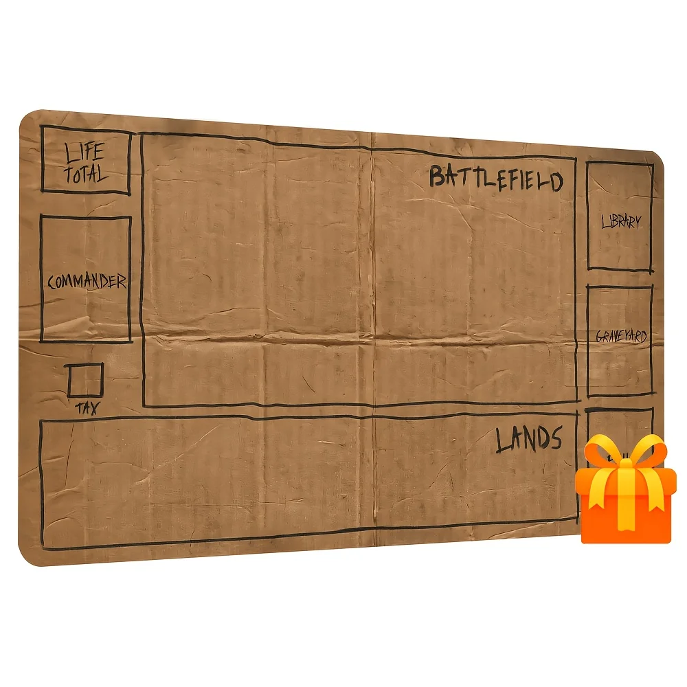 Tappetino per Scrivania in Gomma Antiscivolo con Bordo Cucito, Misura Personalizzata 24x14 Pollici, per Appassionati di Giochi di Carte TCG