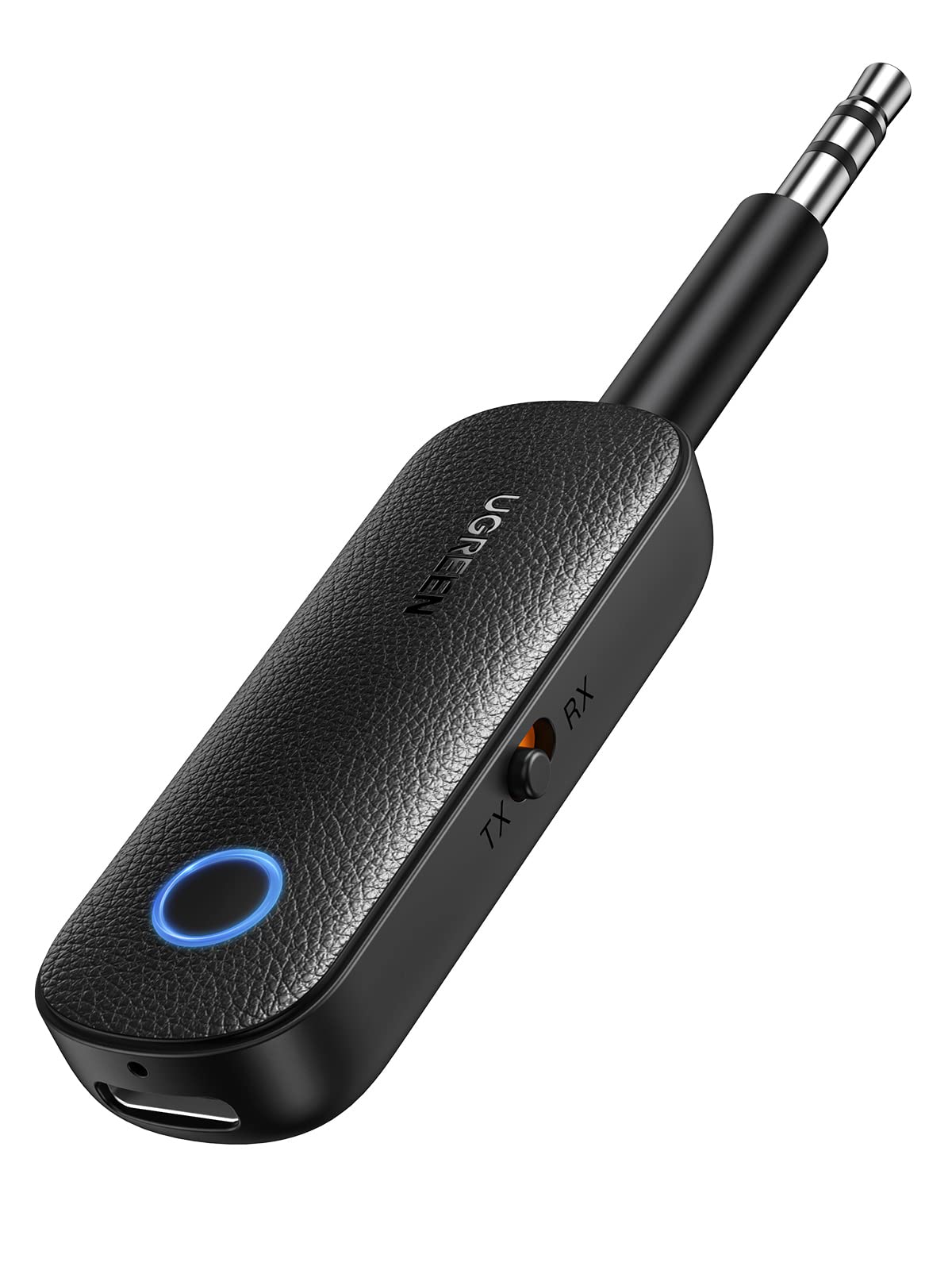 UGREEN Trasmettitore Ricevitore Bluetooth 5.4 Jack 3.5 Adattatore Bluetooth | 2 in 1 Audio 3.5mm Aux Jack Microfono Integrato per TV PC Auto 12h di Autonomia