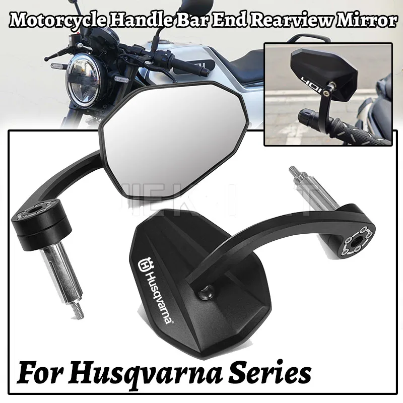 Specchietto Retrovisore da Manubrio 7/8" 22mm per Moto Husqvarna Svartpilen 401 250 801 701 Vitpilen401 801 Norden901