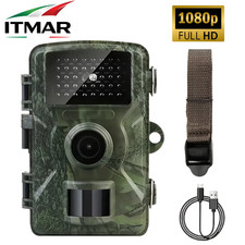 Fototrappola Fotocamera Caccia Full HD 1080P Visione Notturna 16MP Impermeabile