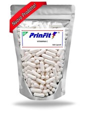 500 Capsule Vitamina C Pura 1000 mg Antiossidante Acido Ascorbico E300 - PrinFit