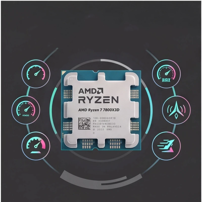 CPU AMD Ryzen 7 7800X3D Sostituisce il Vecchio Processore AM4 8C16T 5.0GHz Compatibile con Schede Madri B650 X670 Versione Tray Senza Dissipatore