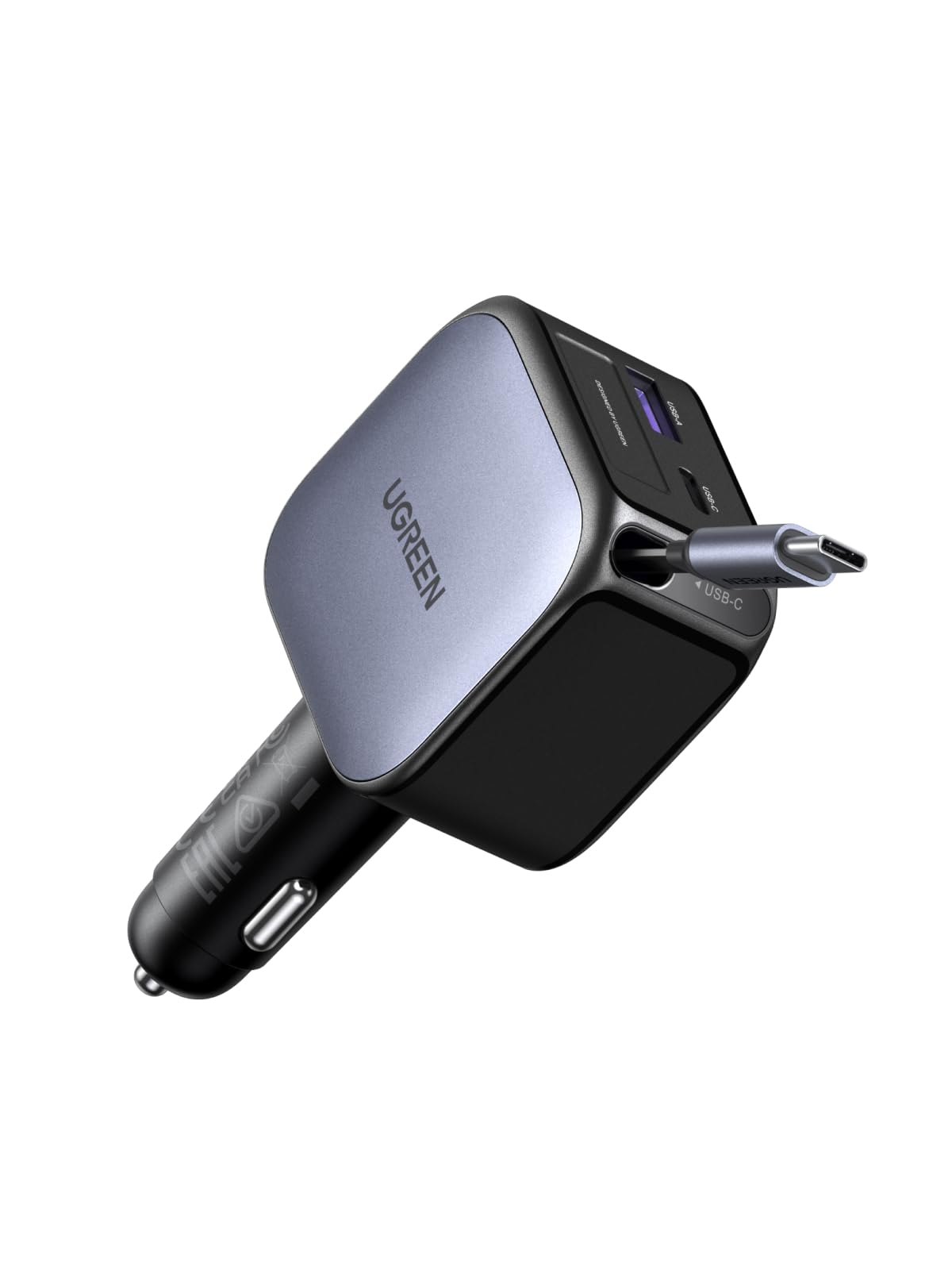 UGREEN Nexode 60W Caricatore Auto USB C Retrattile Accendisigari USB C 30W | 3 Porte Caricatore Accendisigari Ricarica Rapida Compatibile con iPhone 17 Pro Max Air 16 15 14 Galaxy…