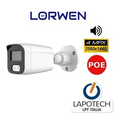 Lorwen IP Camera BA19F4NAH POE 4 Mpx Bullet 4Mpx Dual Led WDR IP66 IR 4 MM Audio
