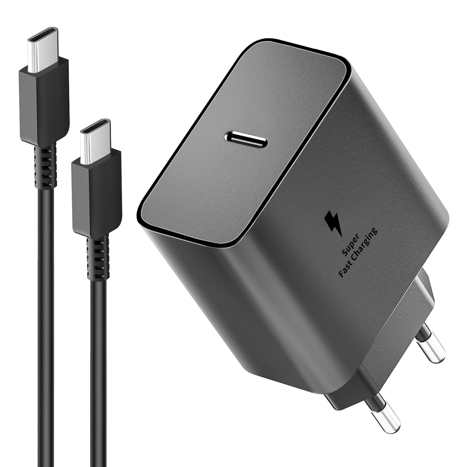 45W USB C Caricatore Caricabatterie Rapido Caricabatterie Sumsamg Veloce con 2M Cavo per Samsung Galaxy S26 S25 S24 S23 S23+ /S23 Ultra /S22/S21/S20/Note20/A73/A53/S10 Tipo C Spin…