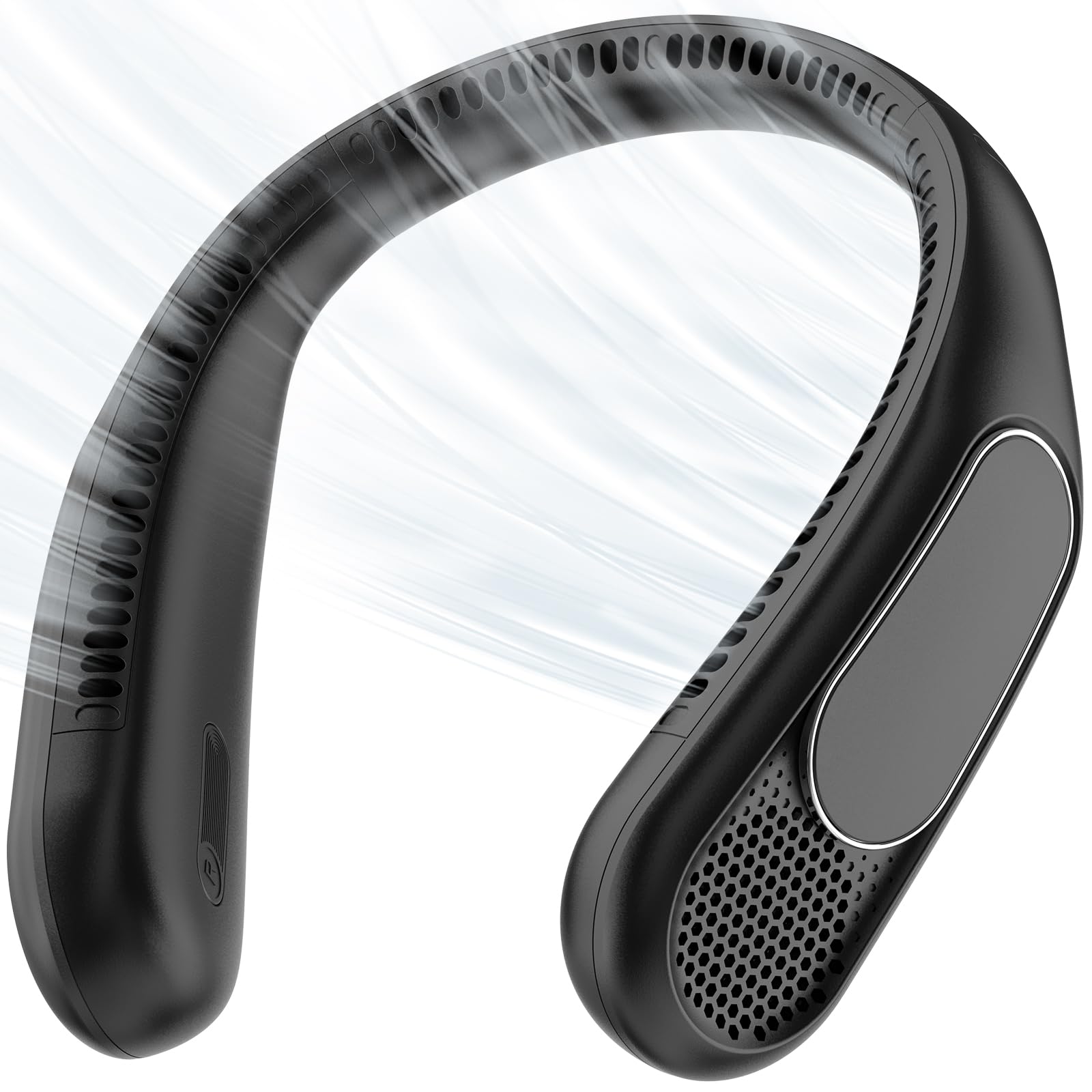 anysun Ventilatore da Collo, Ventilatore Portatile con 66 Uscite d'Aria | Flusso d’Aria a 360°, 4 Velocità, 6000mAh Ricaricabile USB, Ventaglio Mani Libere Leggero e Confortevole…