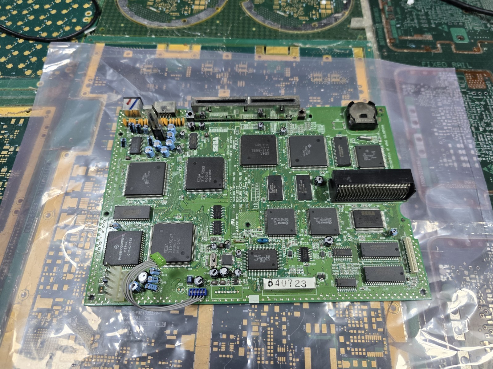Sega Japan Saturn VERSIONE GIAPPONESE 5 PIN MB SOLO-TEST RAPIDO-ALIMENTAZIONE E VIDEO-PARTI