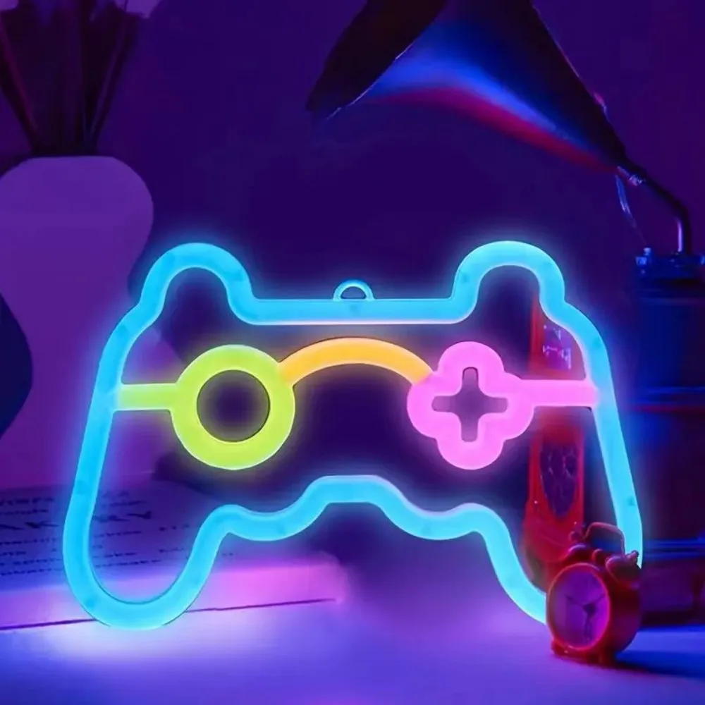 1PC Controller di gioco alimentato tramite USB Insegna al neon Luce a LED per l'arredamento della stanza dei giocatori, Camera da letto dei bambini, Parete, Festa, Luce notturna p…