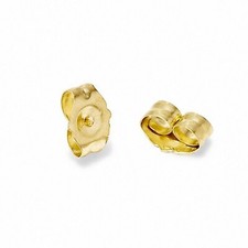1 paio di supporti a spinta in oro giallo o bianco 14 kt