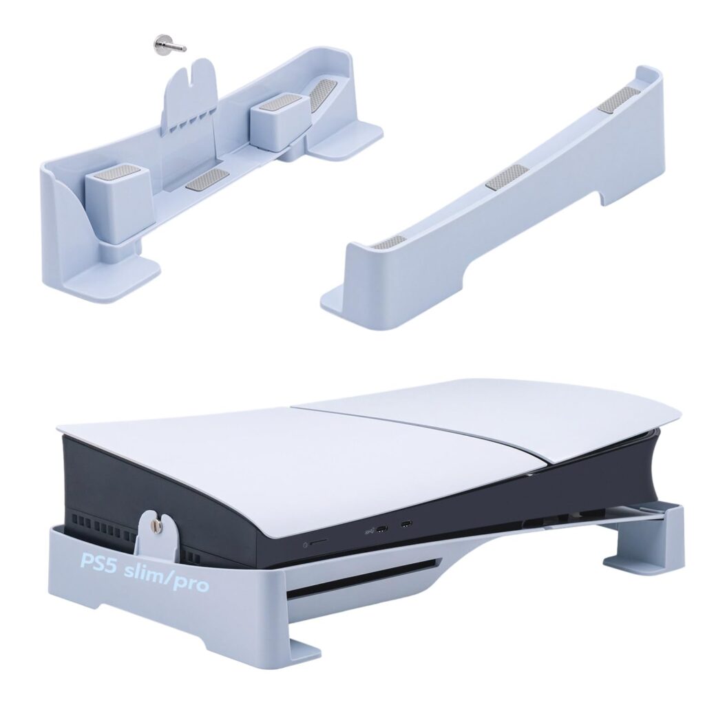 Wigearss Supporto Orizzontale PS5 Slim/PS5 Pro, Base Orizzontale PS5 per Facile Dissipazione del Calore Compatibile con PS5 Slim/PS5 Pro