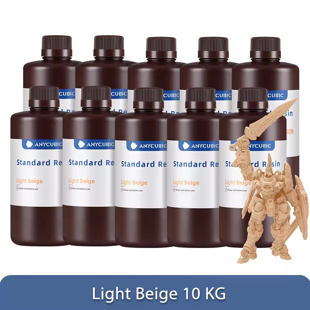 10kg ANYCUBIC Resina UV Base Pelle 405nm Beige Chiaro per Stampanti 3D LCD Print
