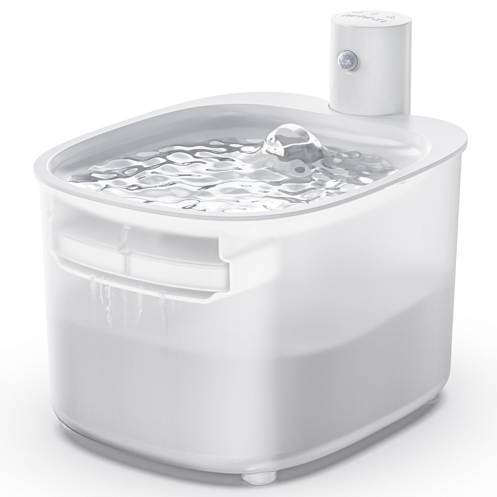 Fontanella per Gatti Senza Fili - Batteria con Sensore di Movimento -2.6L Fontana Automatico D'acqua Cani con Pila 3000mAh Ricaricabile Distributore Silenzioso Abbeveratoio - Disp…