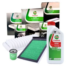 Kit Tagliando CASTROL Citroen C1 1.0 Benzina 3LT Olio Gtx 10W40 + 3 Filtri