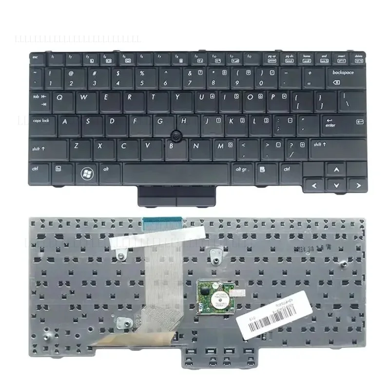 A+ ZC Nuova tastiera per laptop nera con layout USA di ricambio per tastiera per notebook HP EliteBook 2540p 2540