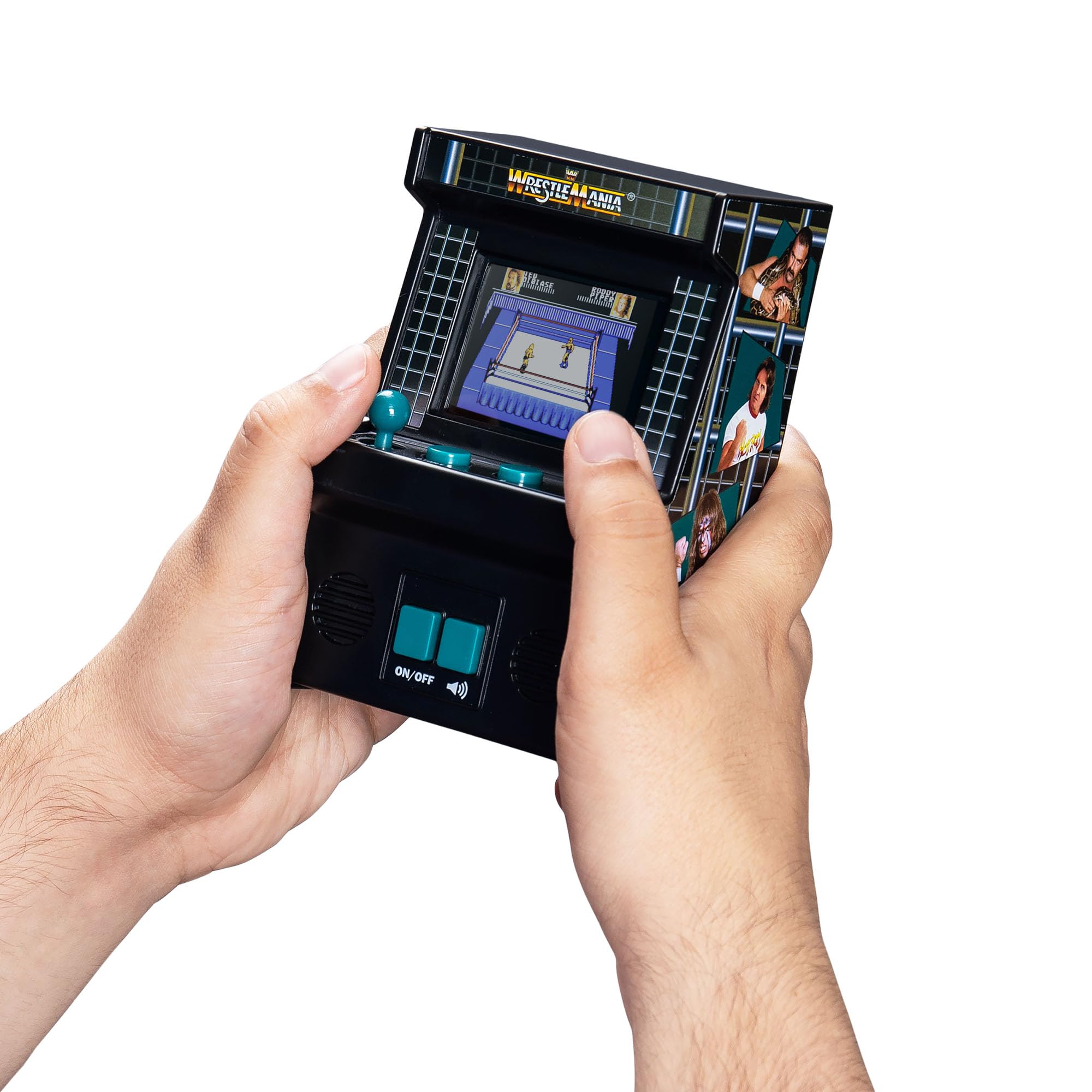 Basic Fun Mini Console Arcade Classica WWE con Giochi Integrati