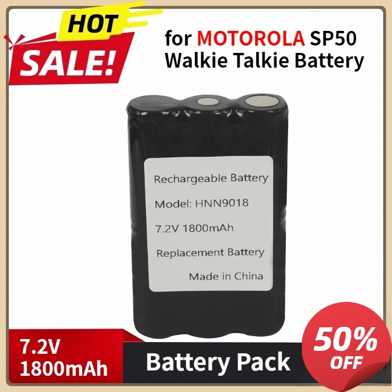 HNN9018 HNN9018A Batteria per MOTOROLA SP50 Walkie Talkie Batteria 7.2V 1800mAh