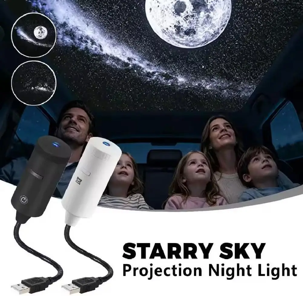 Lampada Proiettore Ambientale Galaxy Plug and Play con Motivi Variabili e Flessibili per Decorazione di Soggiorno e Camera da Letto