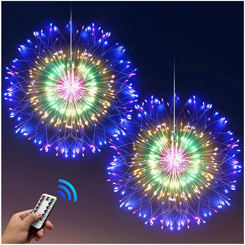 Luce solare a LED, stringa luminosa a forma di tarassaco, luce da esterno impermeabile e antideflagrante per prato, luce solare con filo di rame