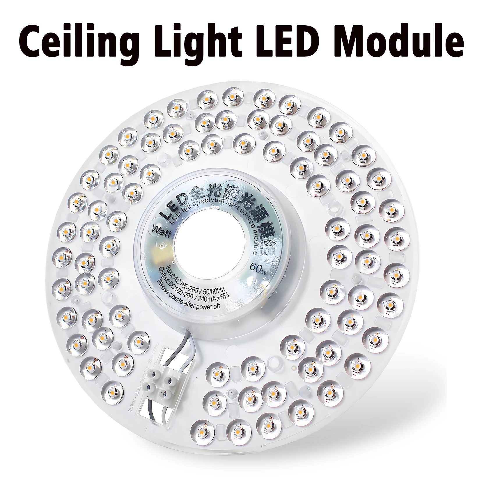 Pannello LED per Lampada da Soffitto, Modulo LED AC220V Rotondo, Sostitutivo per Lampade e Ventilatori da Soffitto, 20W 40W